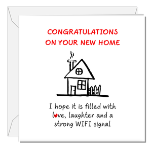 New Home Congratulations Card - Moving House Housewarming - Friends Family Son Daughter