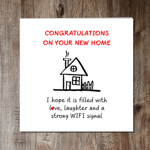 New Home Congratulations Card - Moving House Housewarming - Friends Family Son Daughter
