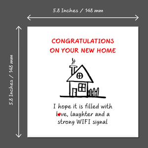 New Home Congratulations Card - Moving House Housewarming - Friends Family Son Daughter