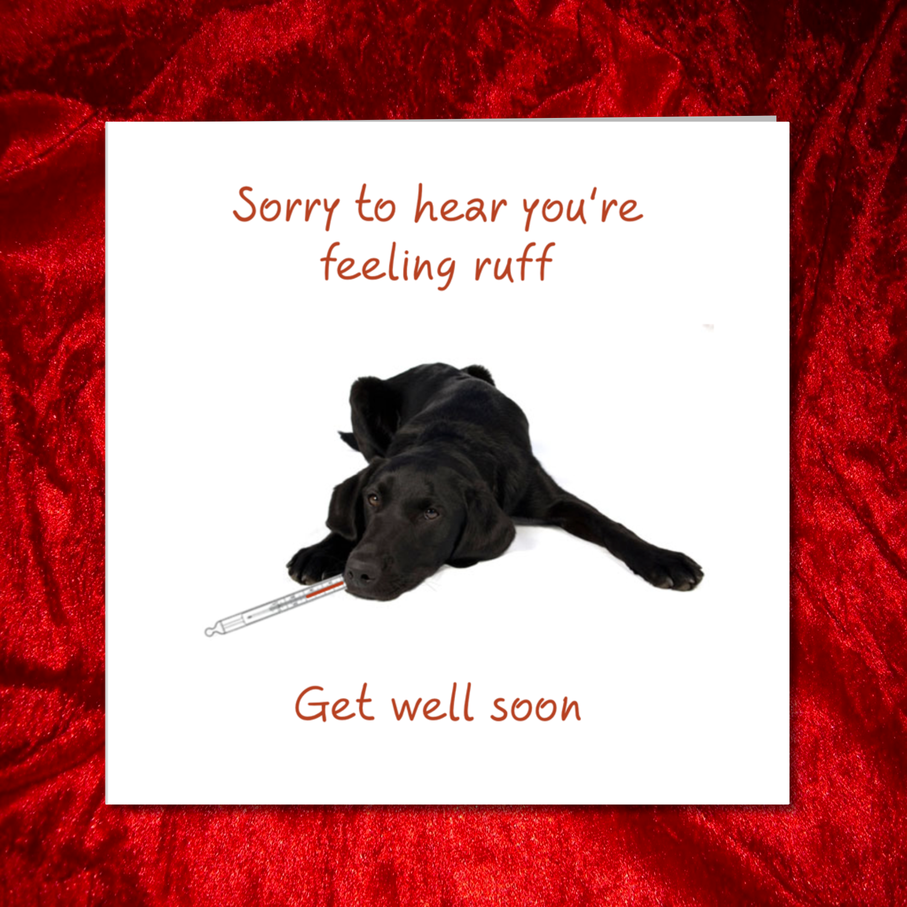 get well soon card dog