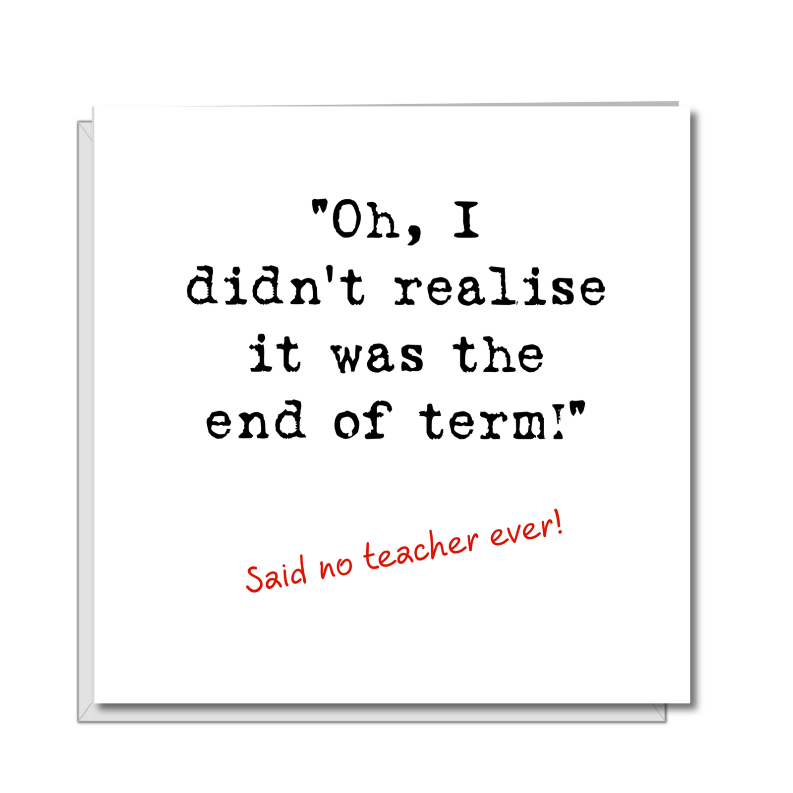 teacher thank you card funny