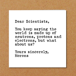 humorous scientist card