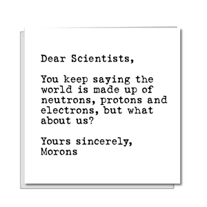 funny scientist card