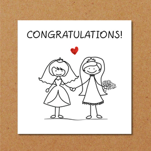 gay lesbian wedding card