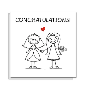 gay lesbian engagement card