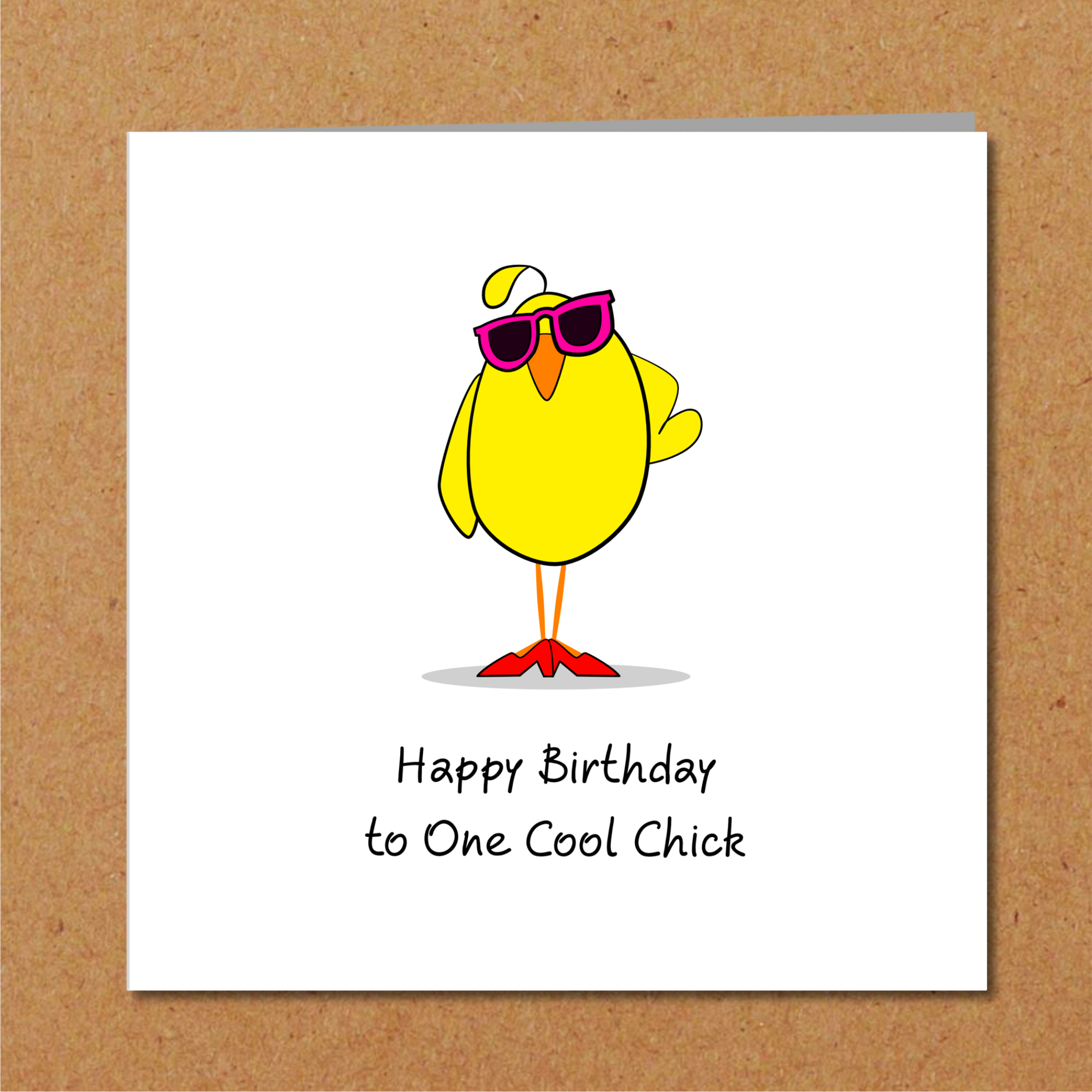 Cool Chick Girl friend Birthday Card, Girlfriend, Mum Mom, Best Friend Daughter, Special Friend Card BFF Card Funny Humorous Card