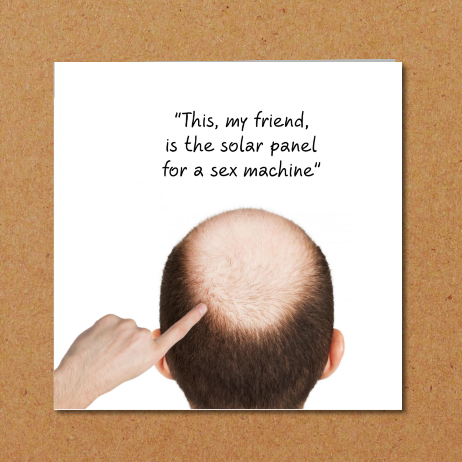 funny bald birthday card