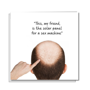 funny bald birthday card