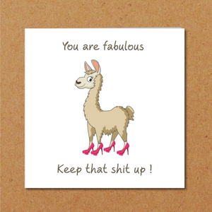 funny llama female card