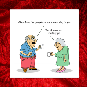 Funny Birthday card 40th 50th 60th 70th  Birthday for Wife Mum Dad Father Grandmother Grandad - Old aged age - Funny, humorous and fun