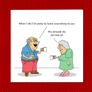 Funny Birthday card 40th 50th 60th 70th  Birthday for Wife Mum Dad Father Grandmother Grandad - Old aged age - Funny, humorous and fun