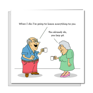 Funny Birthday card 40th 50th 60th 70th  Birthday for Wife Mum Dad Father Grandmother Grandad - Old aged age - Funny, humorous and fun