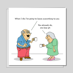 Funny Birthday card 40th 50th 60th 70th  Birthday for Wife Mum Dad Father Grandmother Grandad - Old aged age - Funny, humorous and fun