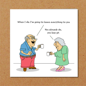 Funny Birthday card 40th 50th 60th 70th  Birthday for Wife Mum Dad Father Grandmother Grandad - Old aged age - Funny, humorous and fun