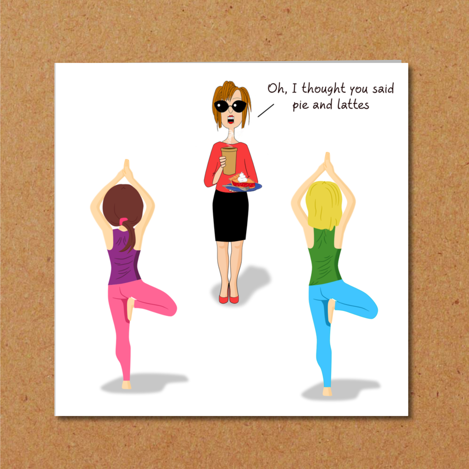 Funny Pilates Yoga Card Birthday