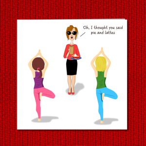 Funny Pilates Yoga Card Birthday