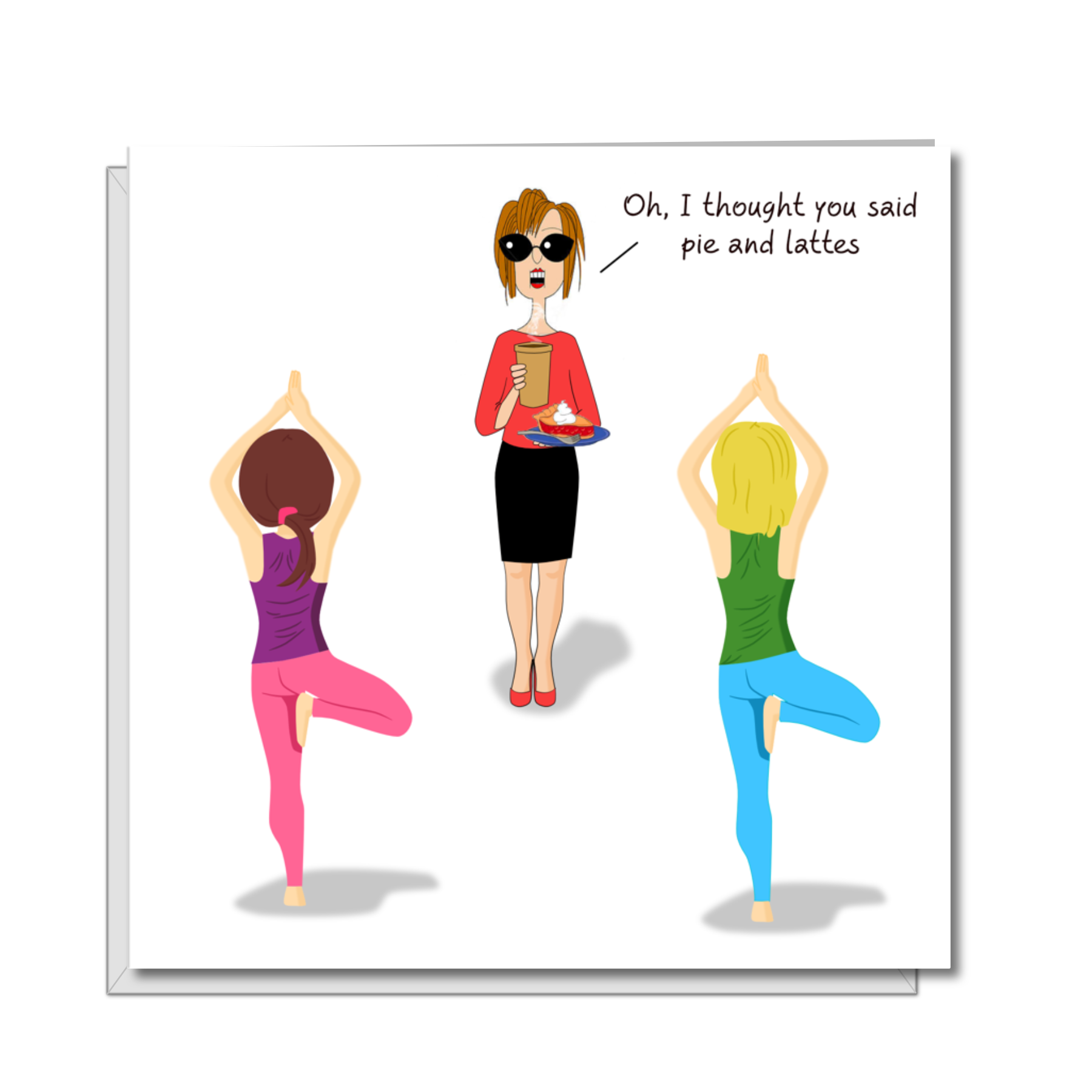 Funny yoga birthday card