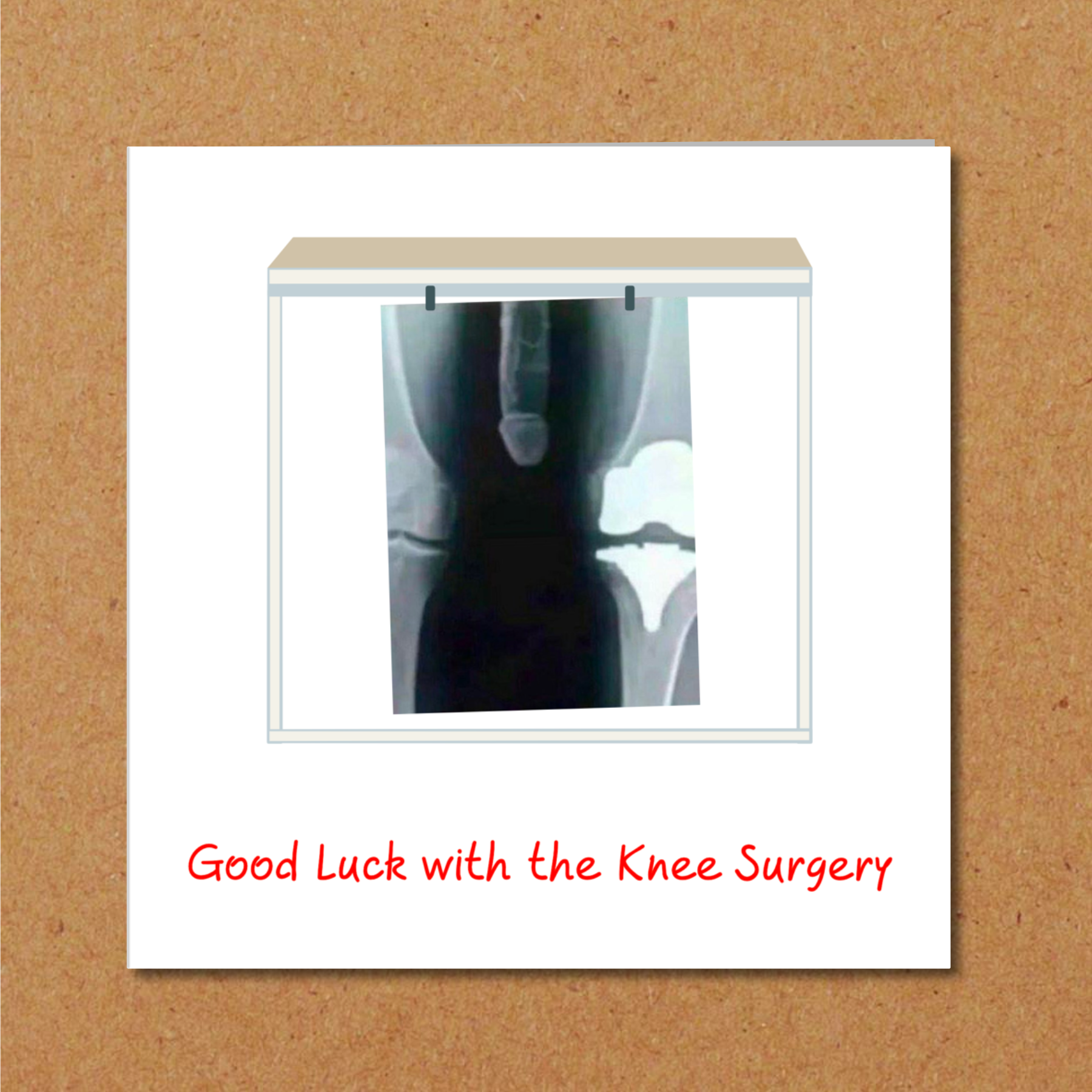 funny knee surgery card