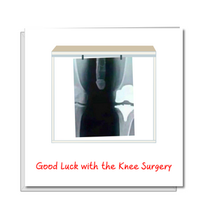 funny knee surgery card
