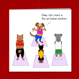 Funny Pilates Birthday Card - Pilates Yoga Mindfulness - Mum Mom Girlfriend or Girl Friend - Any occasion card. Funny, humorous and amusing