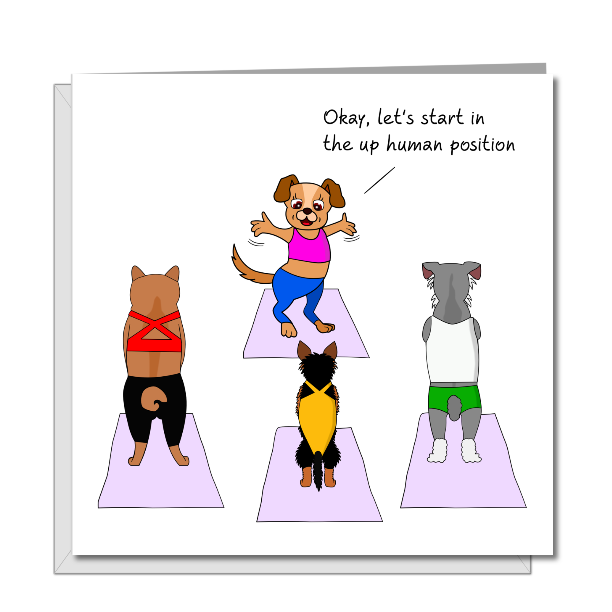 Funny Pilates Birthday Card - Pilates Yoga Mindfulness - Mum Mom Girlfriend or Girl Friend - Any occasion card. Funny, humorous and amusing