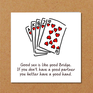 birthday card bridge partner