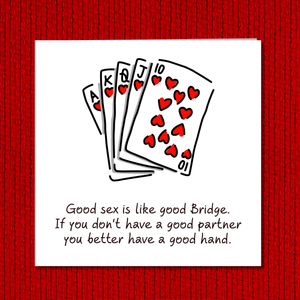 humorous bridge game birthday card