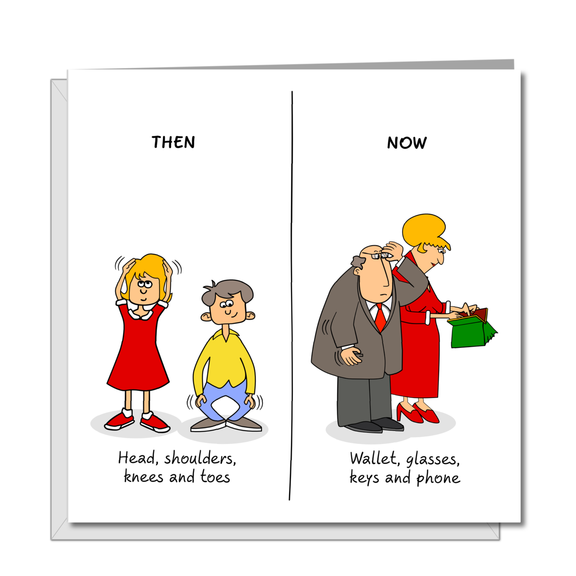 Funny Birthday card 40th 50th 60th Birthday for Wife Husband Mum Dad Father Mother Grandmother Grandad - Old aged age - Funny, humorous and fun