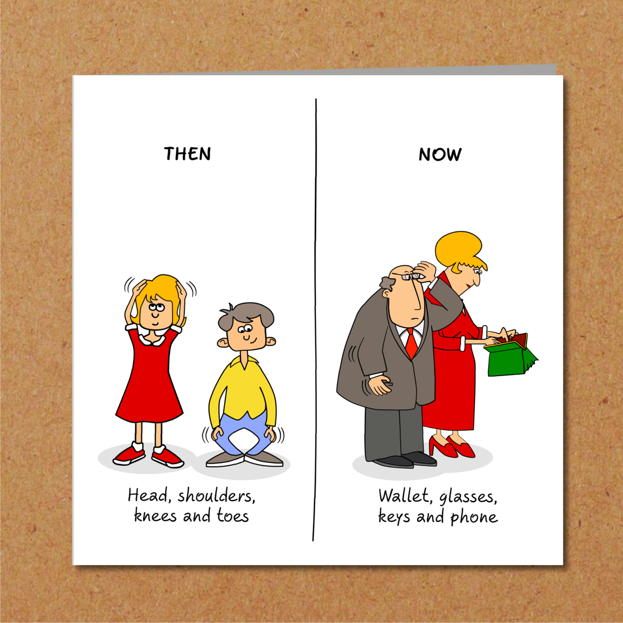 Funny Birthday card 40th 50th 60th Birthday for Wife Husband Mum Dad Father Mother Grandmother Grandad - Old aged age - Funny, humorous and fun
