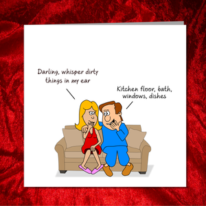 Funny Naughty Birthday, Valentines Day or Engagement CARD for husband, wife, boyfriend or girlfriend. Adult dirty talk