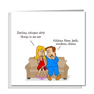 Funny Naughty Birthday, Valentines Day or Engagement CARD for husband, wife, boyfriend or girlfriend. Adult dirty talk