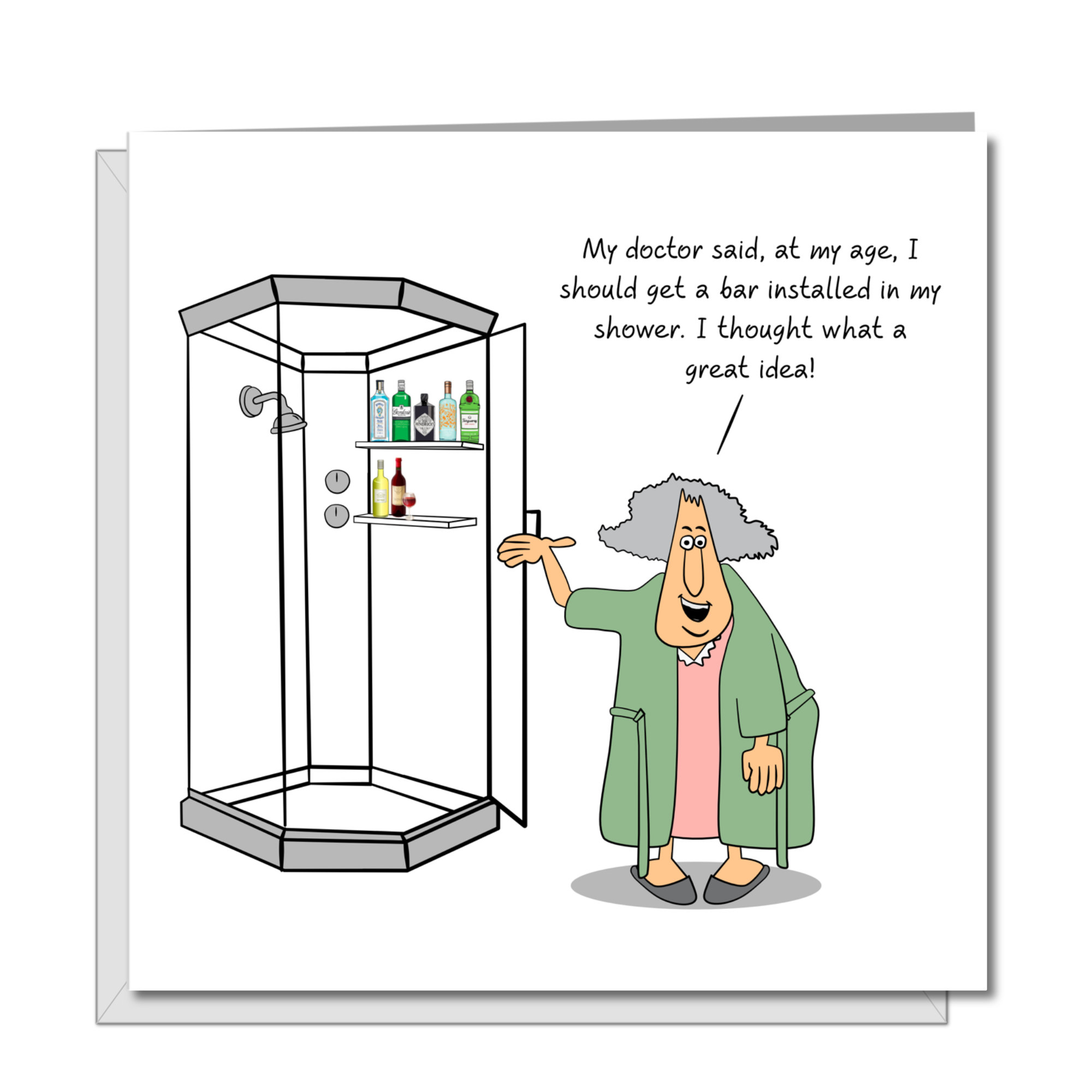 Funny Birthday card 50th 60th 70th Birthday for Wife Mum Grandmother Female Friend- Old aged age - Funny, humorous and fun