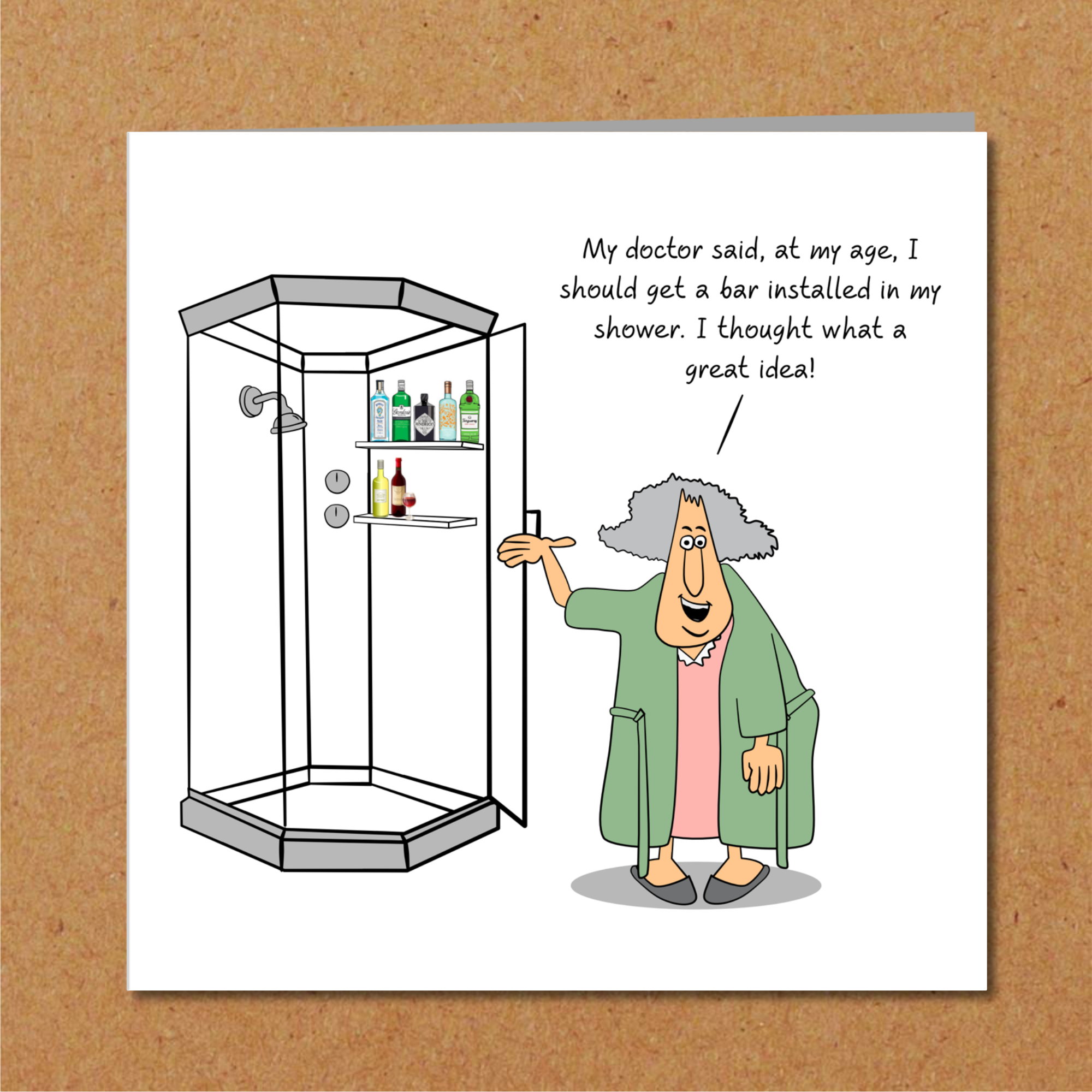 Funny Birthday card 50th 60th 70th Birthday for Wife Mum Grandmother Female Friend- Old aged age - Funny, humorous and fun
