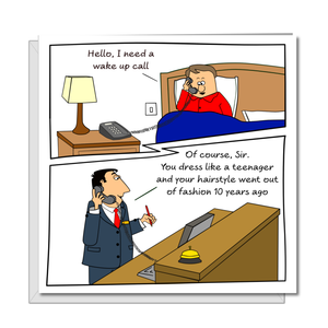 Funny Birthday Card for Dad/Father/Husband, Friend Work Colleague - humorous humour joke quote - job travel best laugh