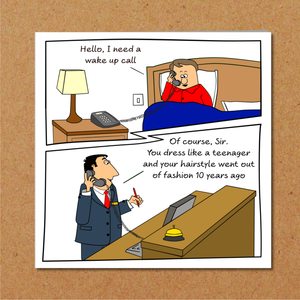 Funny Birthday Card for Dad/Father/Husband, Friend Work Colleague - humorous humour joke quote - job travel best laugh