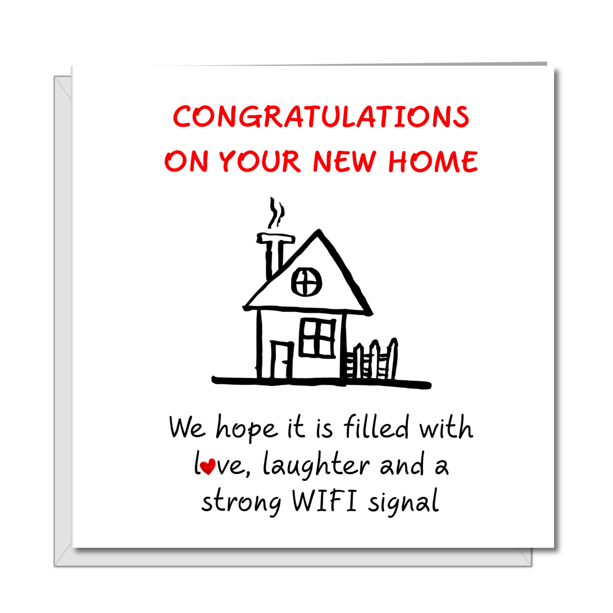 NEW HOME Congratulations Card - Buy House housewarming - friends family son daughter first
