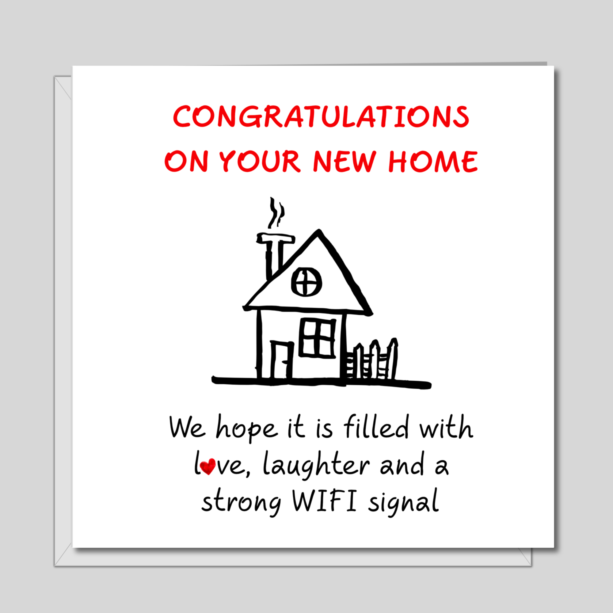 NEW HOME Congratulations Card - Buy House housewarming - friends family son daughter first