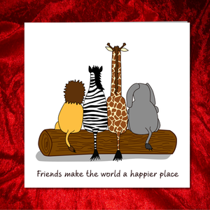 Best Friends / Friendship birthday card - female, male - funny, humorous - bestie, best - any occasion care missing you thank you love you - Handmade by Swizzoo 15cm