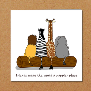 Best Friends / Friendship birthday card - female, male - funny, humorous - bestie, best - any occasion care missing you thank you love you - Handmade by Swizzoo 15cm