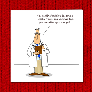 Funny Birthday Card 40th 50th 60th Birthday for Wife Husband Mum Dad Grandmother Grandad - Funny, humorous and fun - Eating Preservatives