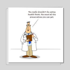 Funny Birthday Card 40th 50th 60th Birthday for Wife Husband Mum Dad Grandmother Grandad - Funny, humorous and fun - Eating Preservatives