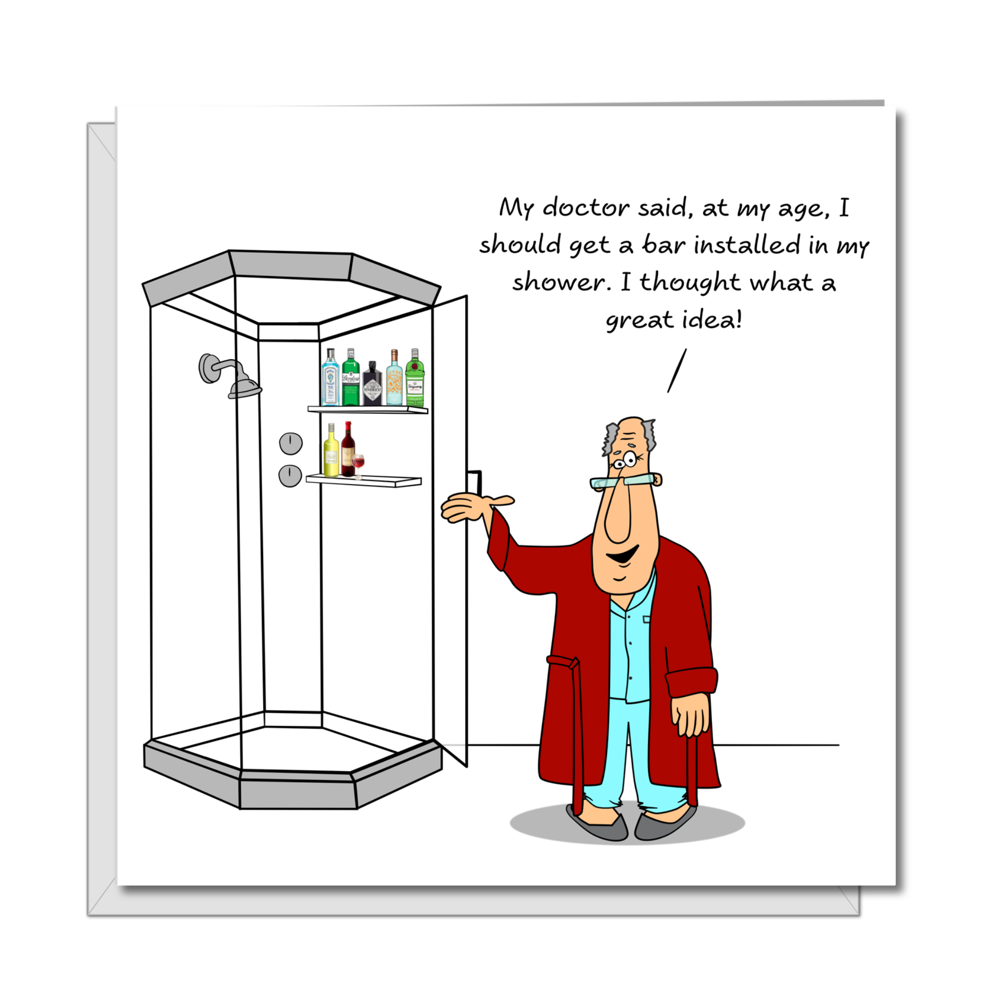 Funny Birthday Card 50th 60th 70th for Husband Father/Dad Uncle Male Friend - Old aged age - Funny, humorous and fun - Fathers Da Card