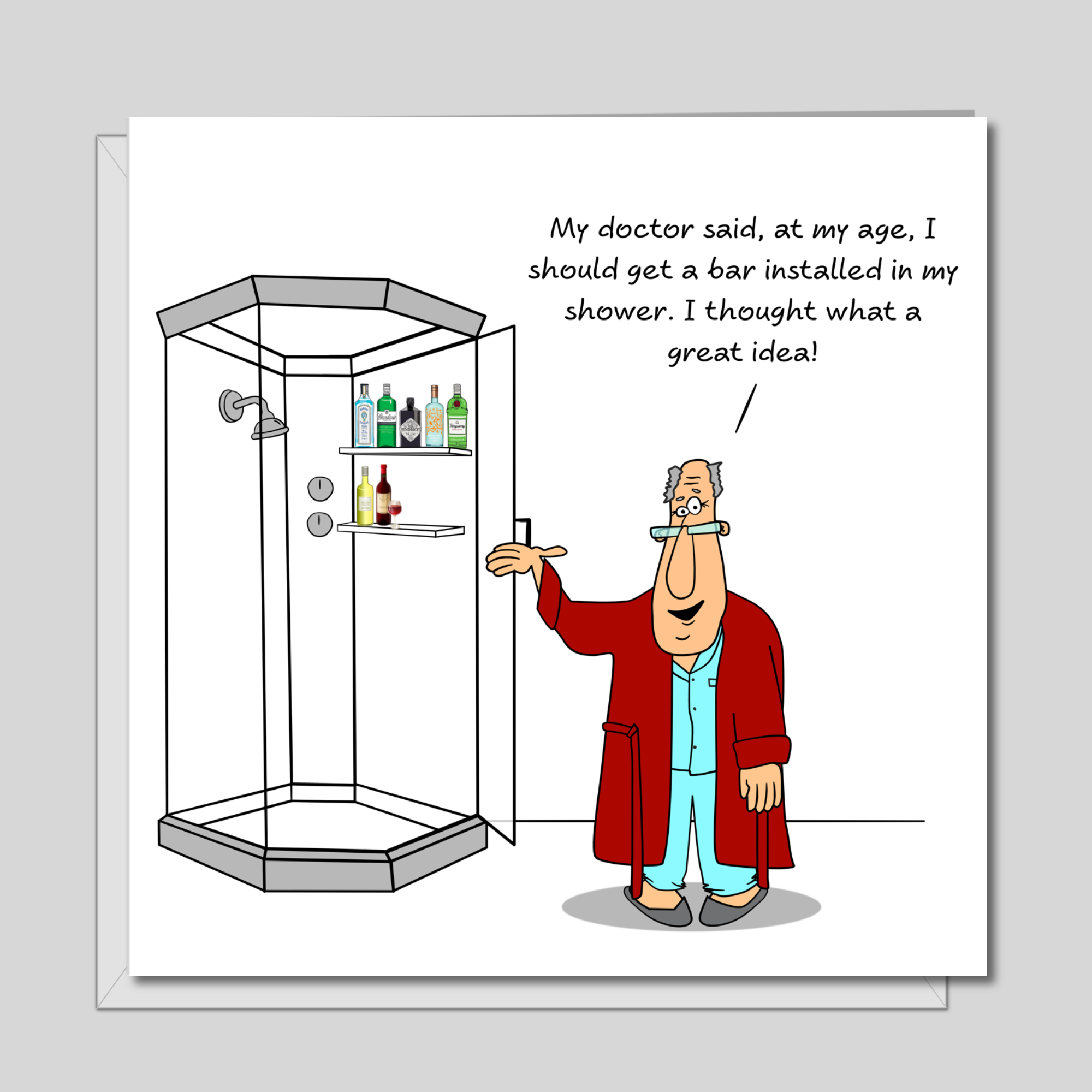 Funny Birthday Card 50th 60th 70th for Husband Father/Dad Uncle Male Friend - Old aged age - Funny, humorous and fun - Fathers Da Card