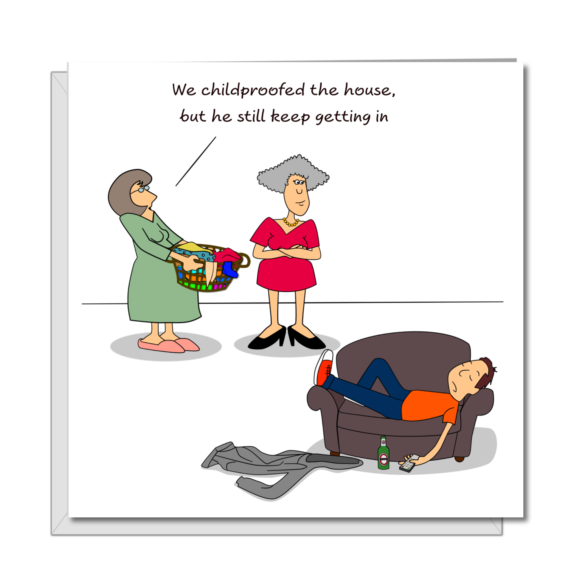 Funny Mother's Day Card / Birthday Card from Son / Husband -  Children Returning Home - Amusing Humorous - Mum's Life with Kids / Children