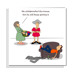 Funny Mother's Day Card / Birthday Card from Son / Husband -  Children Returning Home - Amusing Humorous - Mum's Life with Kids / Children