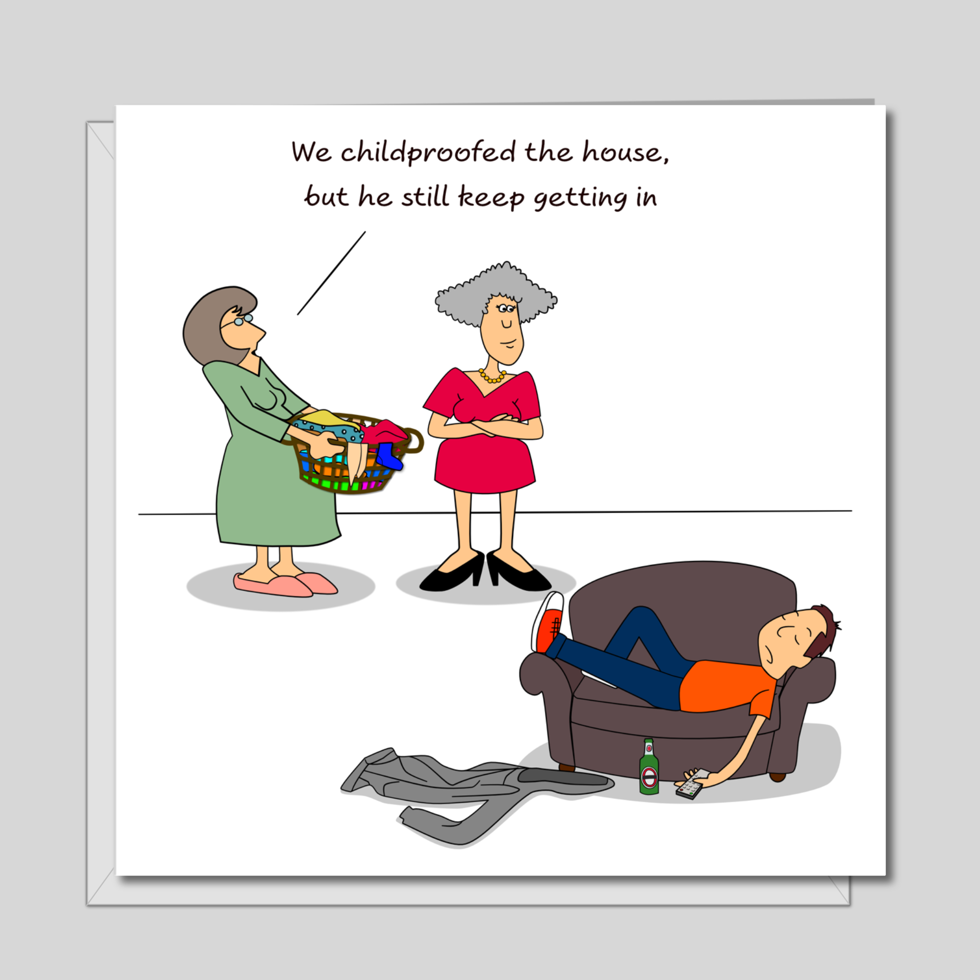Funny Mother's Day Card / Birthday Card from Son / Husband -  Children Returning Home - Amusing Humorous - Mum's Life with Kids / Children