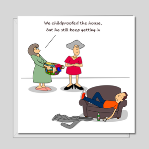 Funny Mother's Day Card / Birthday Card from Son / Husband -  Children Returning Home - Amusing Humorous - Mum's Life with Kids / Children