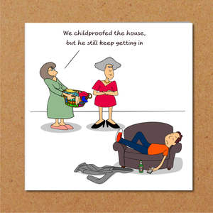 Funny Mother's Day Card / Birthday Card from Son / Husband -  Children Returning Home - Amusing Humorous - Mum's Life with Kids / Children