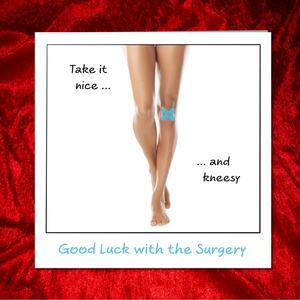 Knee Replacement Surgery Card - Get Well Soon Card, Operation Recovery, Congratulations Funny, humorous - Female, woman, mother, wife, daughter