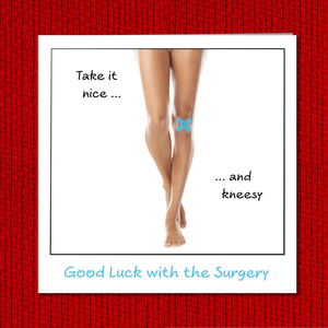Knee Replacement Surgery Card - Get Well Soon Card, Operation Recovery, Congratulations Funny, humorous - Female, woman, mother, wife, daughter